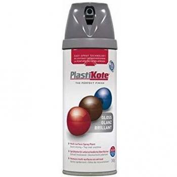 Plastikote Premium Gloss Aerosol Spray Paint Medium Grey 400ml