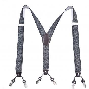 Trípode de Cuero Vintage para Pantalones de Traje, Paisley y Clips