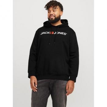 Felpa Jack & Jones Con Cappuccio Corp Old Logo Plus Size Black