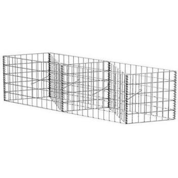 VIDAXL Fioriera Reti di Acciaio Zincato 120x30x50cm per Giardino e Orto