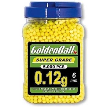 Tarro Golden Ball 5000 Bolas Airsoft, 0,12 Gramos, 6 Mm