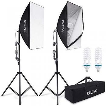 Studio Lichtset – RALENO Softbox Duo (85 W)