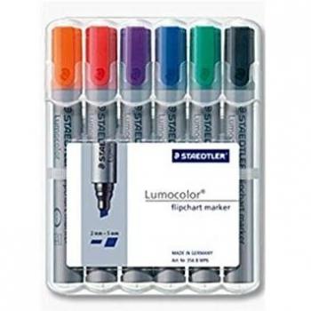 Flipchartmarker Lumocolor 356 Keilspitze 6er-Etui