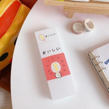Estuche de plástico esmerilado para escolares
