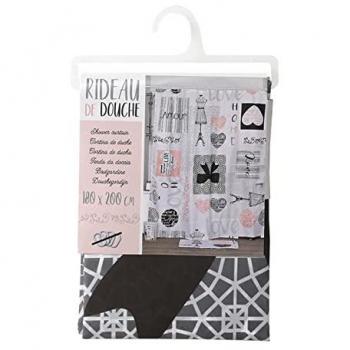 Rideau de douche 180 x 200 cm Mademoiselle Tendance en polyester