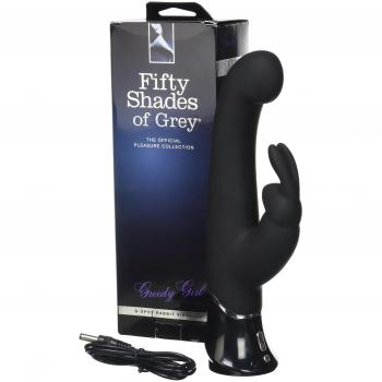 Fifty Shades of Grey Greedy Girl Rechargeable G-Spot Rabbit Vibrator with Thrusting