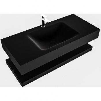 Unidad de Baño Mondiaz Alan 100 cm: Estantería Solid Surface + Lavabo Suspendido (1 orificio) – Color Urban