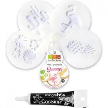 Set di stampi per cupcake 6 cm + penna nera per glassa