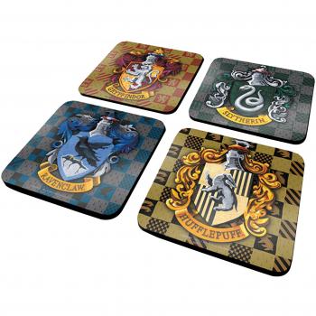 Muggle‑Proof Coaster Collection – 4‑Pack Harry Potter Design