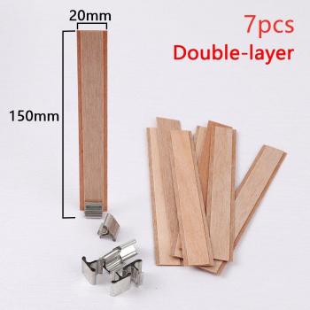 Mèche de bougie en bois pour cire de soja, 15 cm, 10 pièces