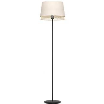 EGLO Stehlampe »TABLEY«, 1 flammig, Leuchtmittel E27 ohne Leuchtmittel, Stehleuchte, Metall in Schwarz, Bambus und Leinen, E27 Fassung, 150 cm