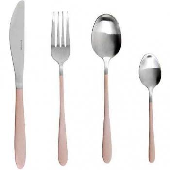 Modern 16-Piece Cutlery Set in Silver/Champagne