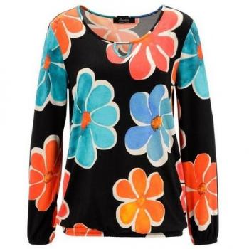 Langarmshirt Aniston Selected Damen 48 – Farbenfrohes Cut‑Out Shirt