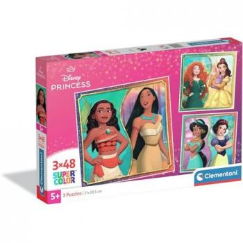 Reto de Princesas Disney: 3 rompecabezas Clementoni (48 piezas)