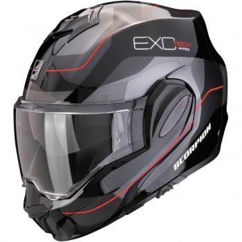 Scorpion Exo-Tech Evo Pro Commuta Casque Noir Rouge Argent taille : L