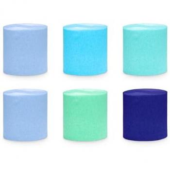 Crepe Blu e Verde per Feste – Pacchetto 6 pezzi