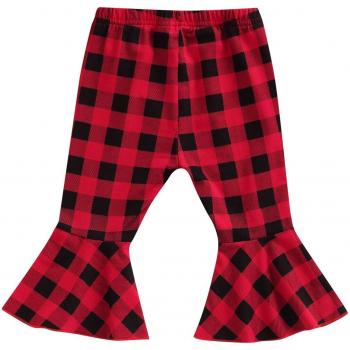 0-24M Baby Pants with Christmas Plaid Print