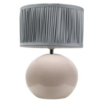 VALUELIGHTS Pleated Drum Shade Bosco Stone Table Lamp with LED