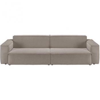 KAWOLA Couch SAMU Feincord Grau – 2‑Personen