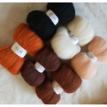 Felting Wool Fiber Kit with 6 Colors