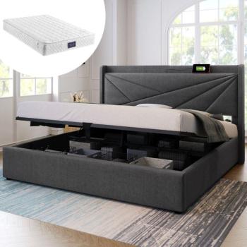 Letto Box con Ricarica USB (Tipo C) e Giroletto per Ragazzi 140x200