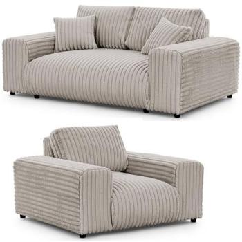 Grau S‑STYLE Polstergarnitur 2er-Set – Abmessungen 178 × 79 cm