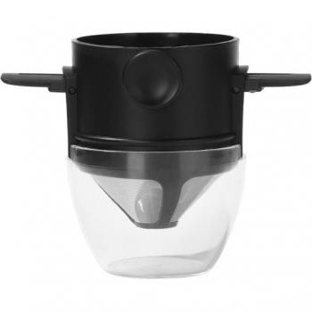 Filtre à café portable en acier, 2 pièces, passoire réutilisable