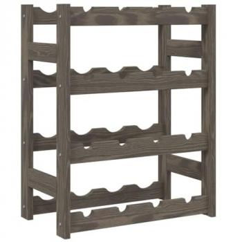 VidaXL Solid Pine Wine Rack for 16 Bottles