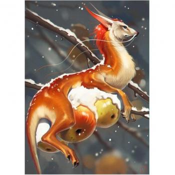 Complete Round 5D Diamond Craft Dragon Picture 20x30cm