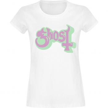 Femme Ghost Bubble Shirt Blanc, Manches Courtes (S-XXL)