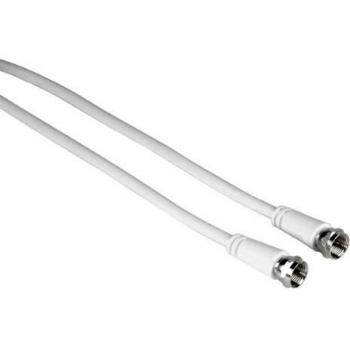 Hama Sat-Antennenanschlusskabel 132084, weiß, 80 dB, 1,5 m