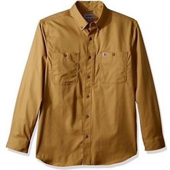 Camiseta Carhartt Rugged Professional Hombre Khaki, 100% algodón, tejido resistente a la abrasión, diseño de ajuste relajado, costuras reforzadas, bolsillo en el pecho, tratamiento repelente al agua