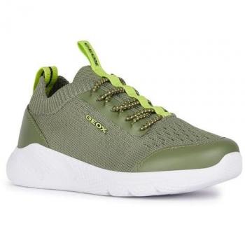 Sneaker Geox Sprintye Bambino Verde Militare / Verde Chiaro EU 33