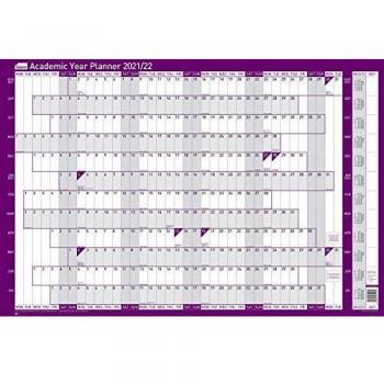 2021-22 Sasco Purple Study Planner Wall Chart
