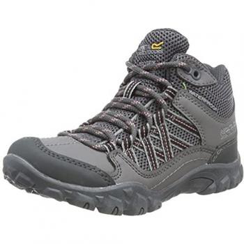 Regatta Kids Lightweight Edgepoint Waterproof Mid Walking Boots Granite Brandied Apricot
