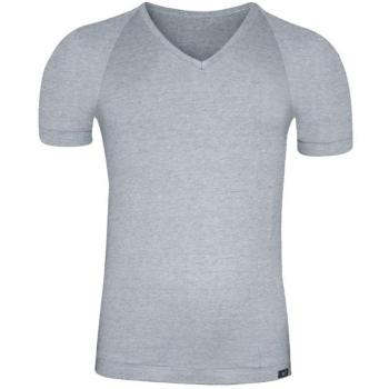 Camiseta Interior Hombre Manga Corta Cuello Pico ZD Algodón Egipcio Gris S/M