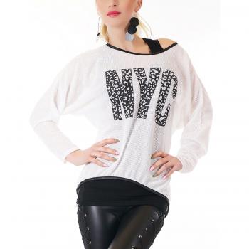 Urban‑Vibe 2‑in‑1: Fledermaus-Shirt + Tank (S/M)