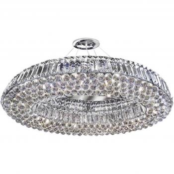 Vesuvius 10 Light Ceiling Pendant Chrome with Crystals, G9