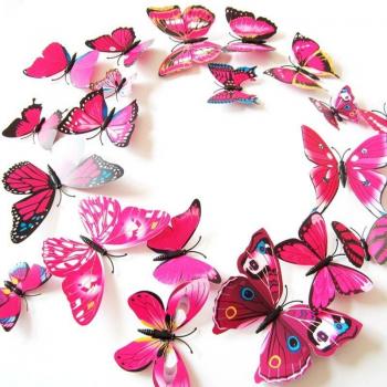12Pcs 3D Butterfly Wall Decor for Weddings