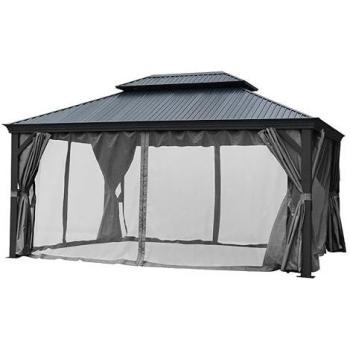 Jet-Line Pergola mit festem Dach und Aluminiumgestell