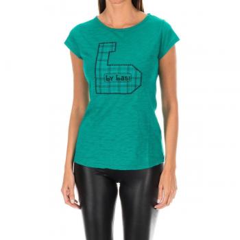 S / Green Armand Basi Women's Short Sleeve Round Neck T‑shirt (ADM0099)