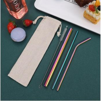 304 Stainless Steel Reusable Straws with Brush for 20/30oz Mugs (2/4/8 Pack)