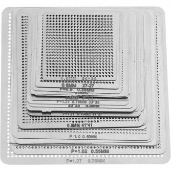 Reballing Holder and Heat‑Sintered Stencil – 27 Piece Bundle