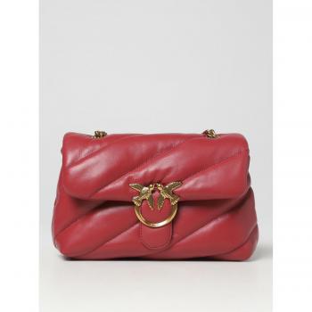 Borsa Pinko Love Puff in nappa trapuntata color rubino Taglia OS