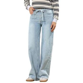 Long‑Tall Sally Light Blue Wide‑Leg Jeans – 10‑inch Height, Size 10