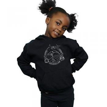 Harry Potter Ravenclaw Seal Black Hoodie for Girls 5-6 Years