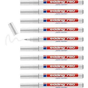 Marqueur peinture Edding 780 blanc 10 stylos 0,8 mm