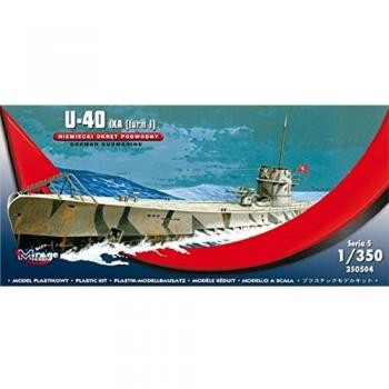 Mirage Hobby 350504, 1:350 échelle, U-40 IXA (Turm I) sous-marin allemand, kit de modèle en plastique