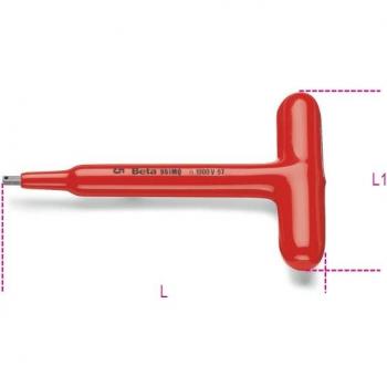 Beta Tools 951 MQ/8 VDE Insulated T-Handle Wrench Male Hex End 8mm