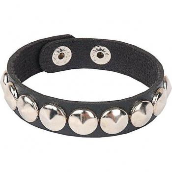 Brazalete unisex de cuero sintético con diseño de cadenas y remaches, estilo Rock 2022